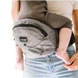The TushBaby Hip Baby Toddler Carrier in Grey